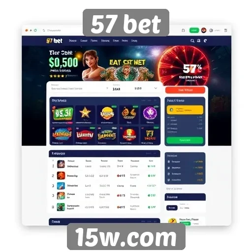 Análise da interface do usuário do site 57 bet